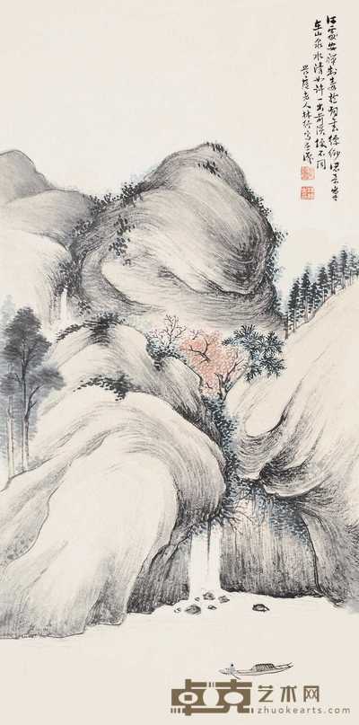 林纾 山水 镜心 65×32cm
